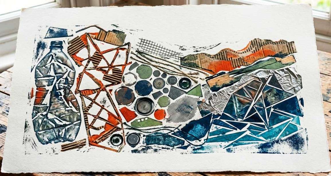 Printmaking with Recycled Materials